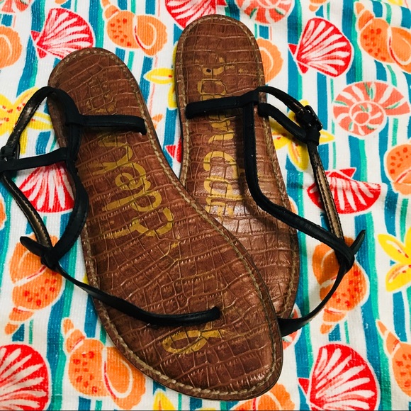 Sam Edelman - Black Gigi thong sandals flats Sz 9 - Picture 3 of 7